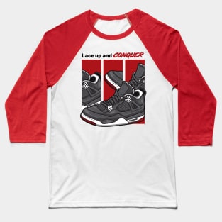 AJ 4 Retro Bred Sneaker Baseball T-Shirt